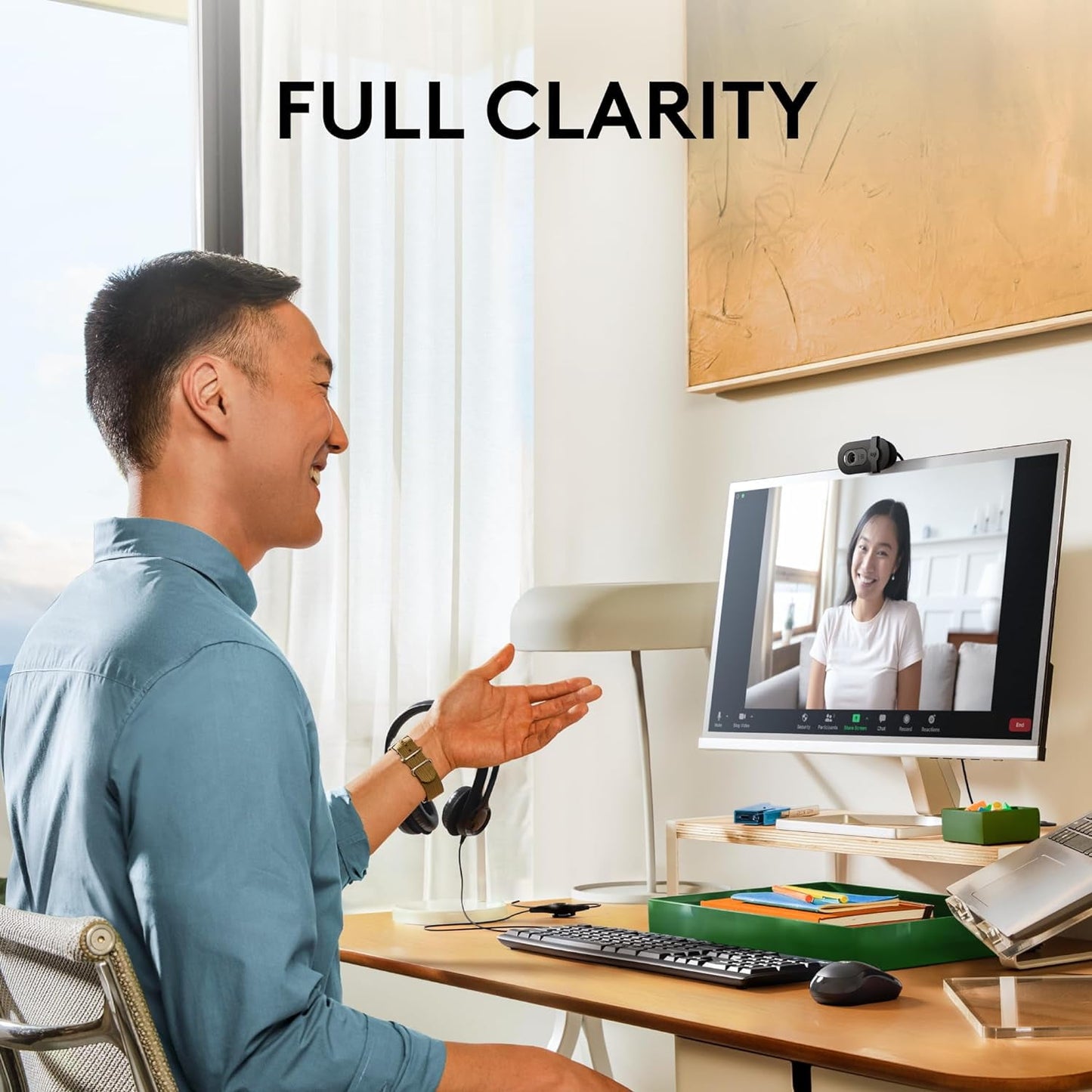 Logitech Brio 101 Full HD 1080p Webcam Made for Meetings and Works for Streaming