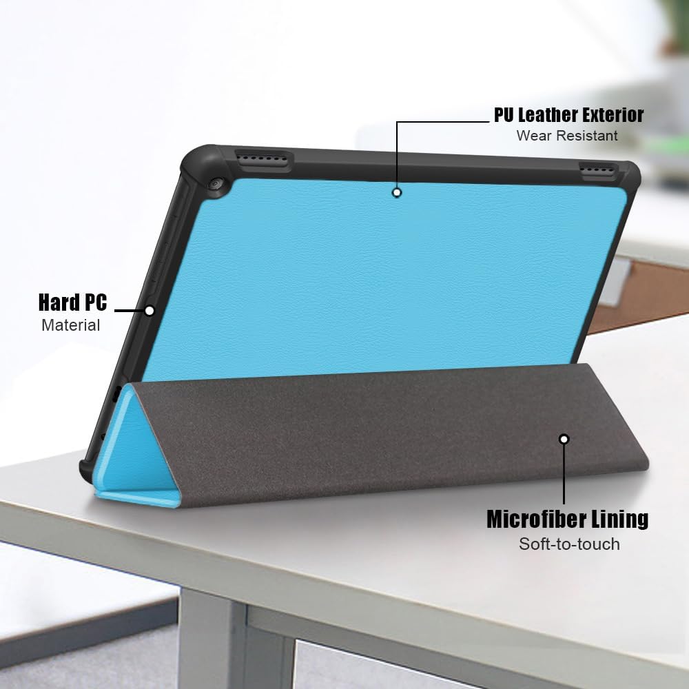 Fire HD 10 Tablet Case,Tablet Case Fits Amazon Kindle Fire HD 10 Kids & Kids Pro Tablet,(13th Gen,2023 Release),Dual Angle Lightweight Slim Folding Stand Folio Cover for Fire 10.with Auto Wake/Sleep.
