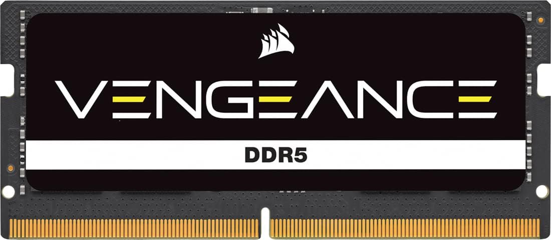 CORSAIR VENGEANCE SODIMM DDR5 RAM 64GB (2x32GB) 4800MHz CL40 Intel XMP iCUE Compatible Computer Memory - Black (CMSX64GX5M2A4800C40)