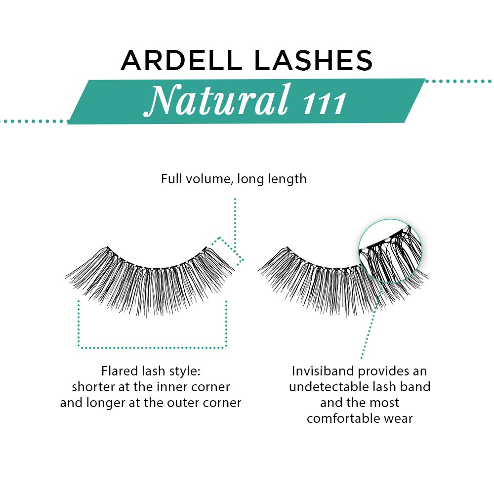 Ardell Natural Lashes False Eyelashes 120 - Black, Natural Look Strip Lashes, Reusable - 4 Pack