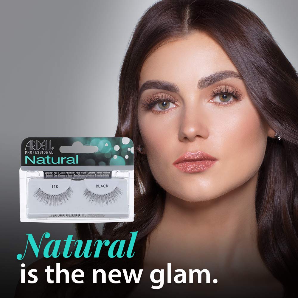 Ardell Natural Lashes False Eyelashes 120 - Black, Natural Look Strip Lashes, Reusable - 4 Pack