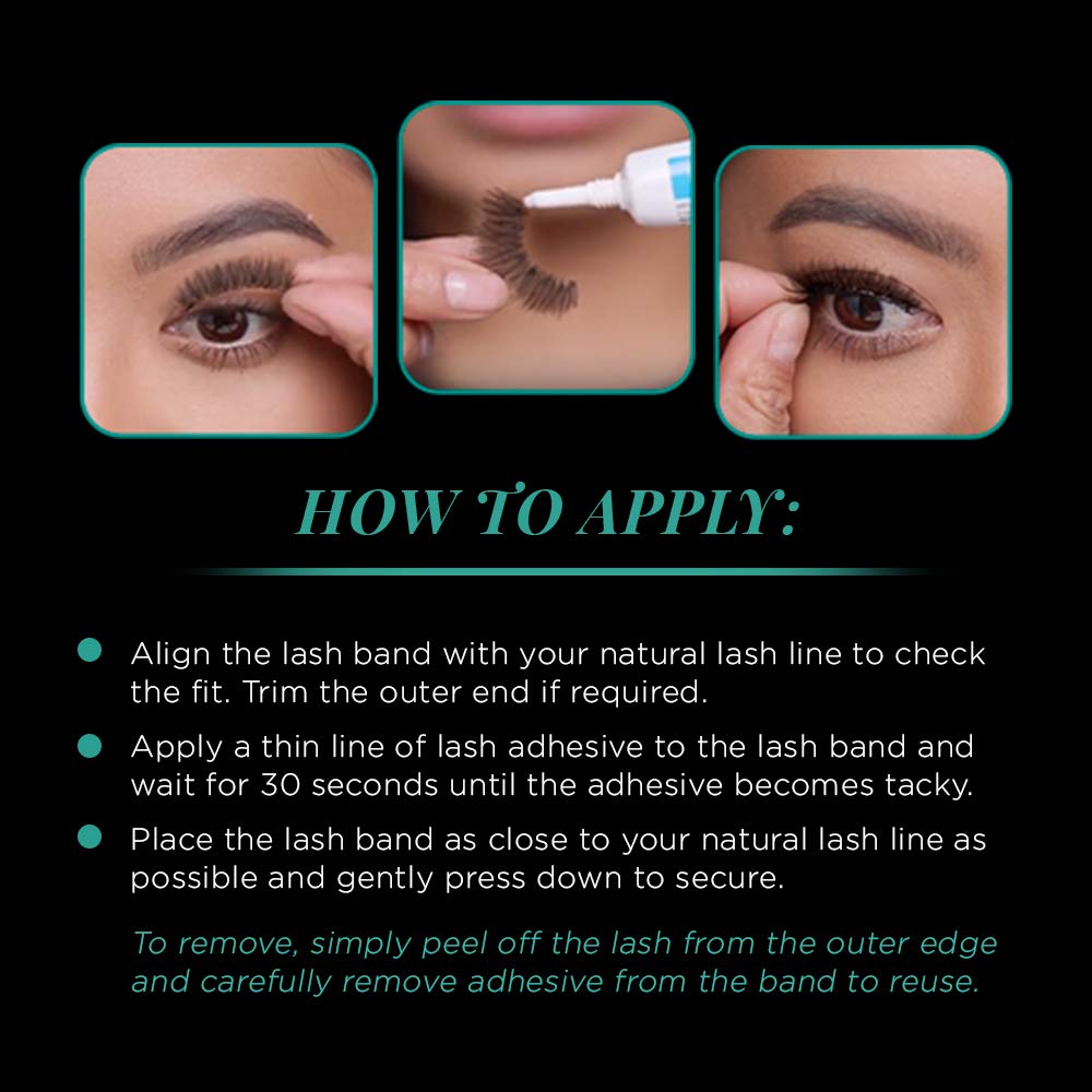 Ardell Natural Lashes False Eyelashes 120 - Black, Natural Look Strip Lashes, Reusable - 4 Pack