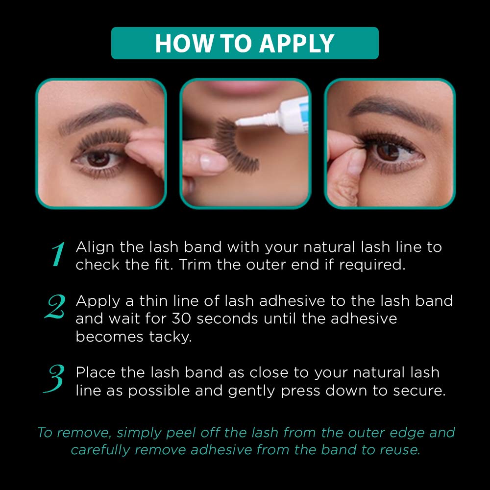 Ardell Natural Lashes False Eyelashes 120 - Black, Natural Look Strip Lashes, Reusable - 4 Pack