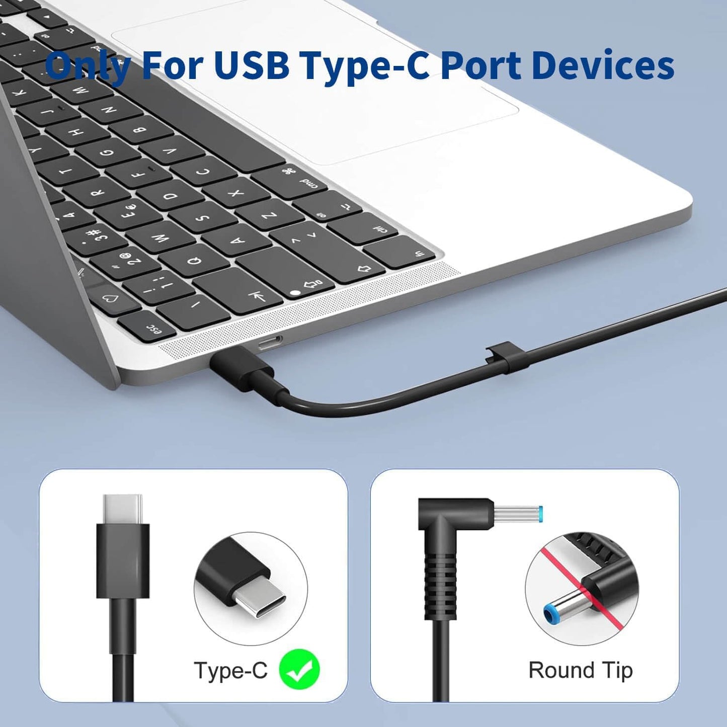 New Slim 65W 60W Dell Laptop Charger USB C for Dell Latitude 5420 5440 5430 5520 5530 5540 7420 7440 7390 7400,XPS 13 Chromebook 3100,for Dell Inspiron 14 16 7620 2in1 AC Adapter Type C Power Cord