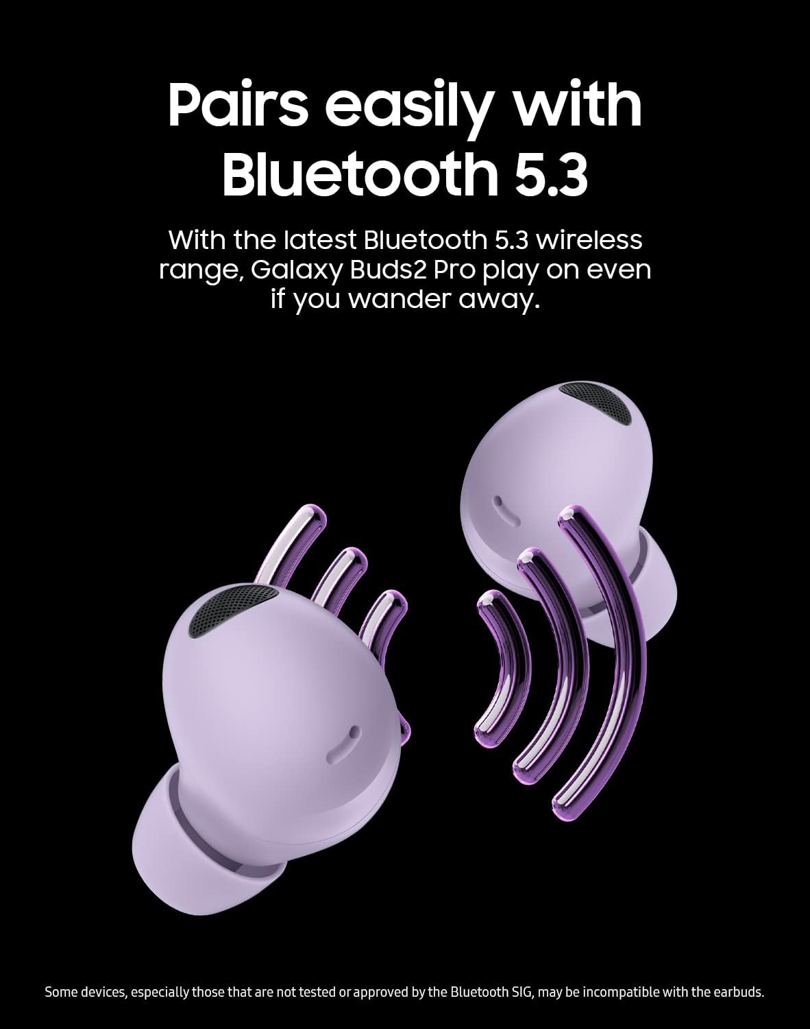 SAMSUNG Galaxy Buds 2 Pro True Wireless Bluetooth Earbuds w/ Noise Cancelling, Hi-Fi Sound, 360 Audio, Comfort Ear Fit, HD Voice, Conversation Mode, IPX7 Water Resistant, Graphite (Renewed)