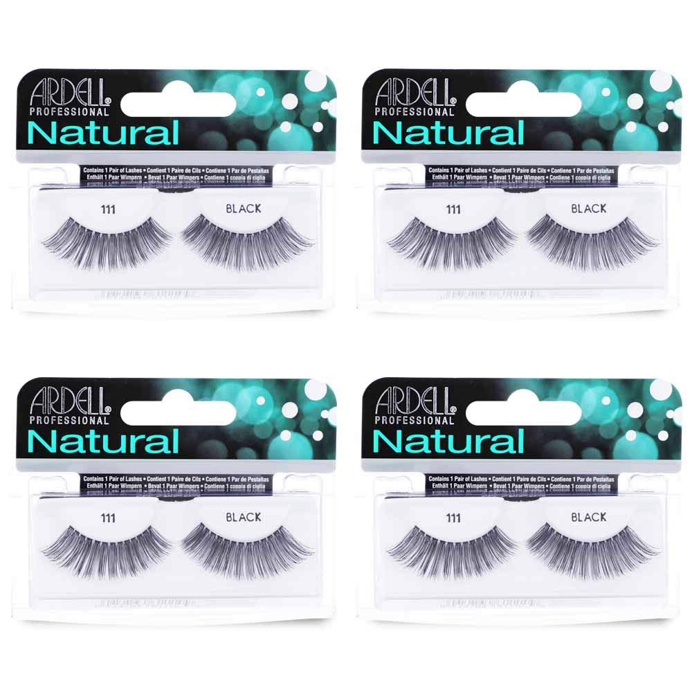 Ardell Natural Lashes False Eyelashes 120 - Black, Natural Look Strip Lashes, Reusable - 4 Pack