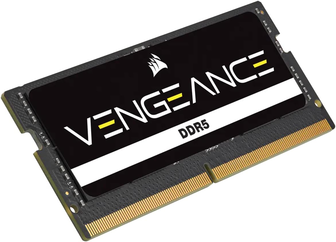 CORSAIR VENGEANCE SODIMM DDR5 RAM 64GB (2x32GB) 4800MHz CL40 Intel XMP iCUE Compatible Computer Memory - Black (CMSX64GX5M2A4800C40)