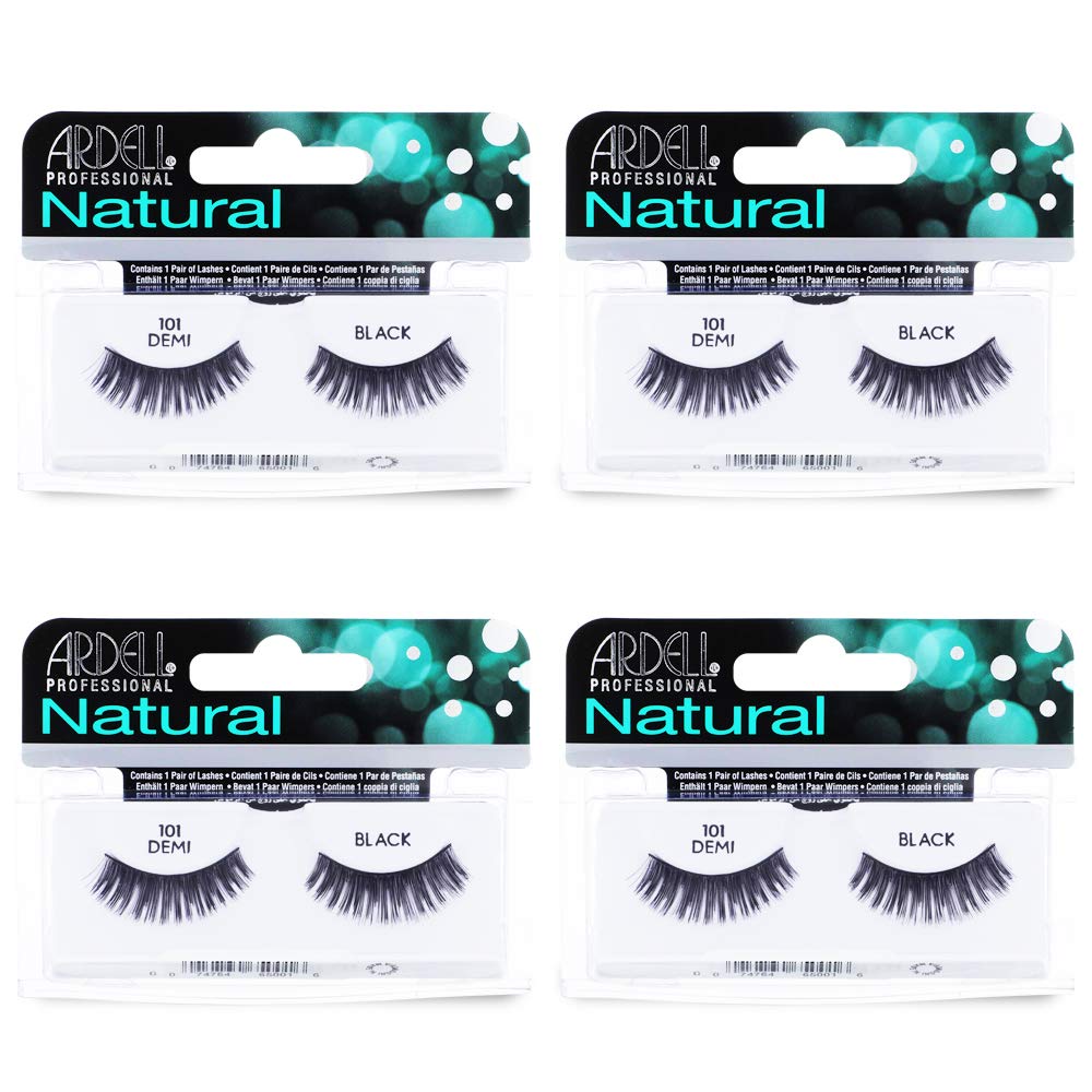 Ardell Natural Lashes False Eyelashes 120 - Black, Natural Look Strip Lashes, Reusable - 4 Pack