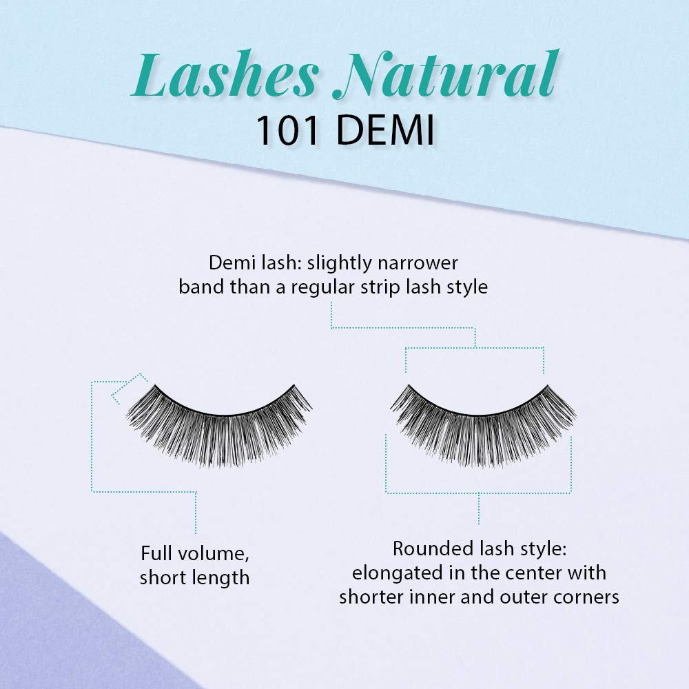 Ardell Natural Lashes False Eyelashes 120 - Black, Natural Look Strip Lashes, Reusable - 4 Pack