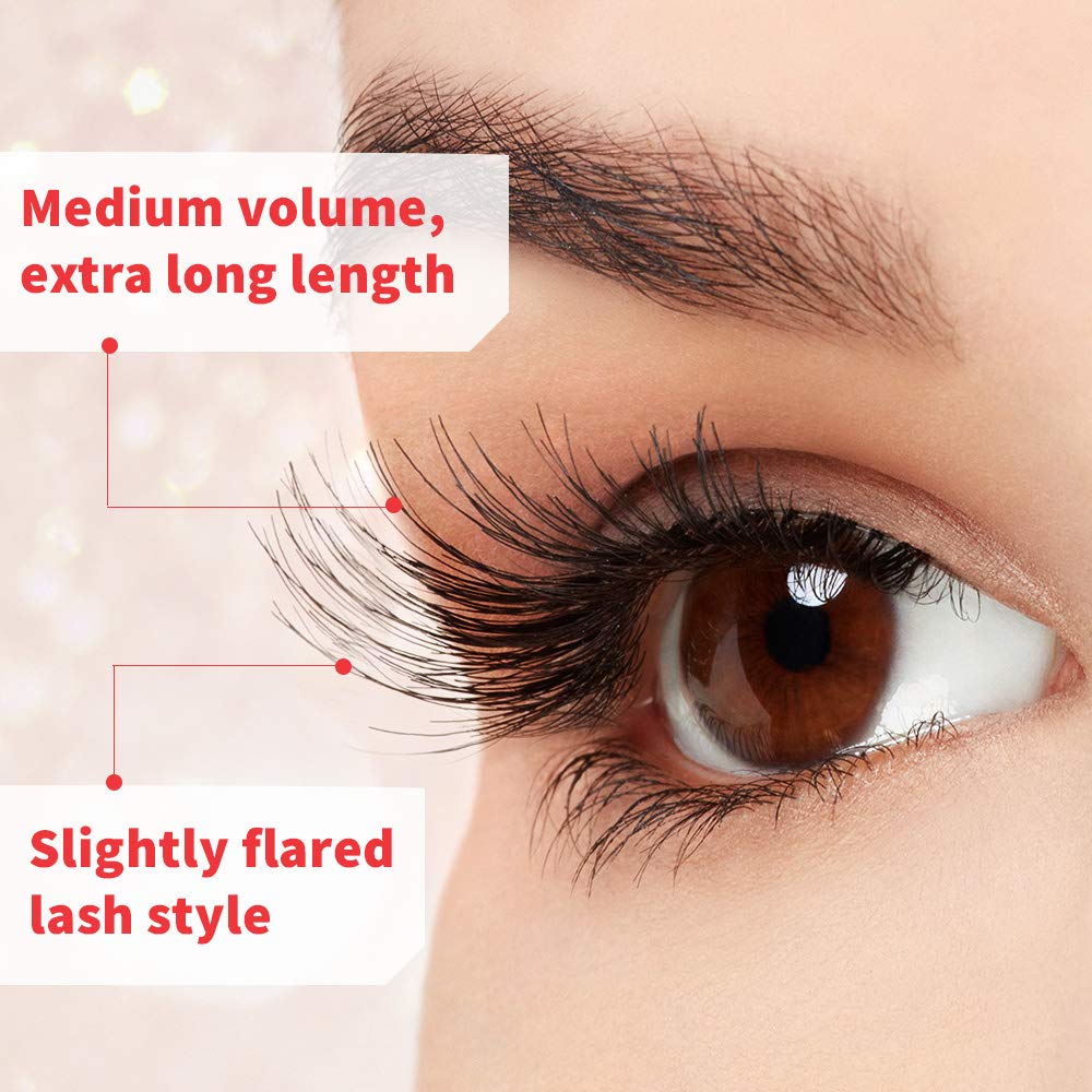 Ardell Demi Wispies - Black, The Original Feathered Lash with Invisiband, 6 pairs, 1-pack
