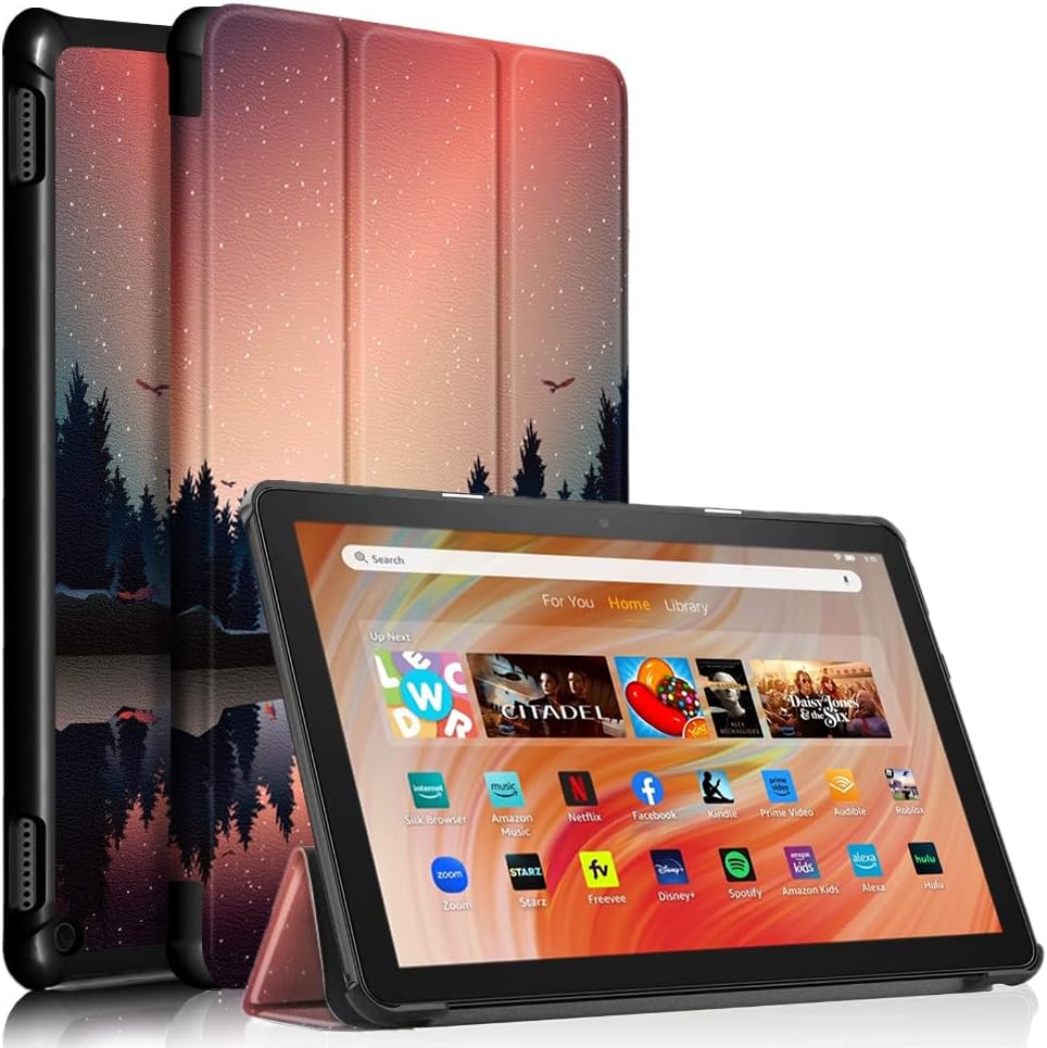 Fire HD 10 Tablet Case,Tablet Case Fits Amazon Kindle Fire HD 10 Kids & Kids Pro Tablet,(13th Gen,2023 Release),Dual Angle Lightweight Slim Folding Stand Folio Cover for Fire 10.with Auto Wake/Sleep.