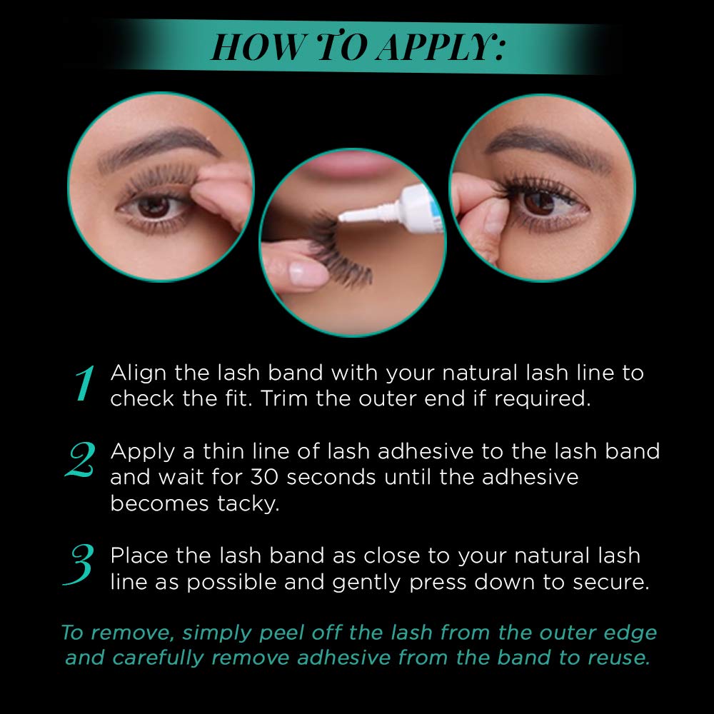 Ardell Natural Lashes False Eyelashes 120 - Black, Natural Look Strip Lashes, Reusable - 4 Pack