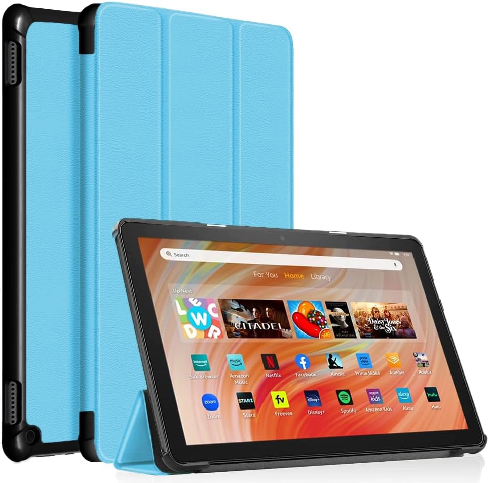 Fire HD 10 Tablet Case,Tablet Case Fits Amazon Kindle Fire HD 10 Kids & Kids Pro Tablet,(13th Gen,2023 Release),Dual Angle Lightweight Slim Folding Stand Folio Cover for Fire 10.with Auto Wake/Sleep.