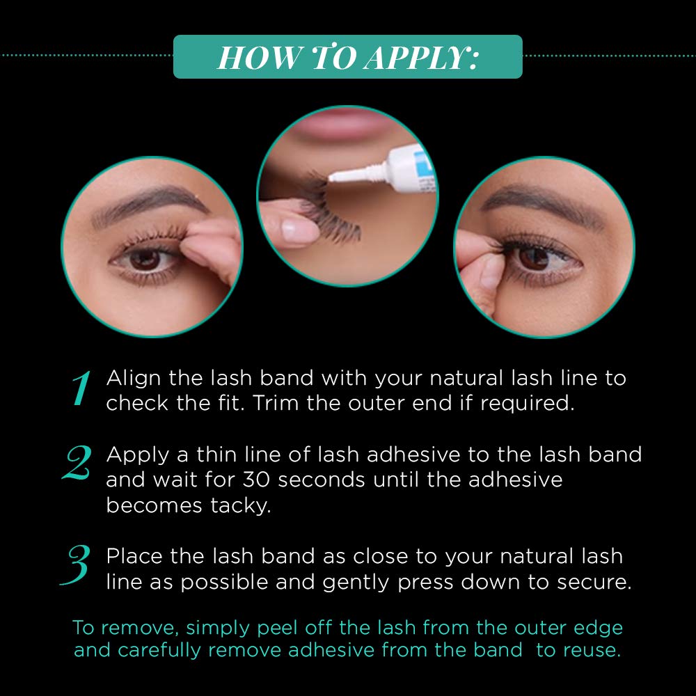 Ardell Natural Lashes False Eyelashes 120 - Black, Natural Look Strip Lashes, Reusable - 4 Pack