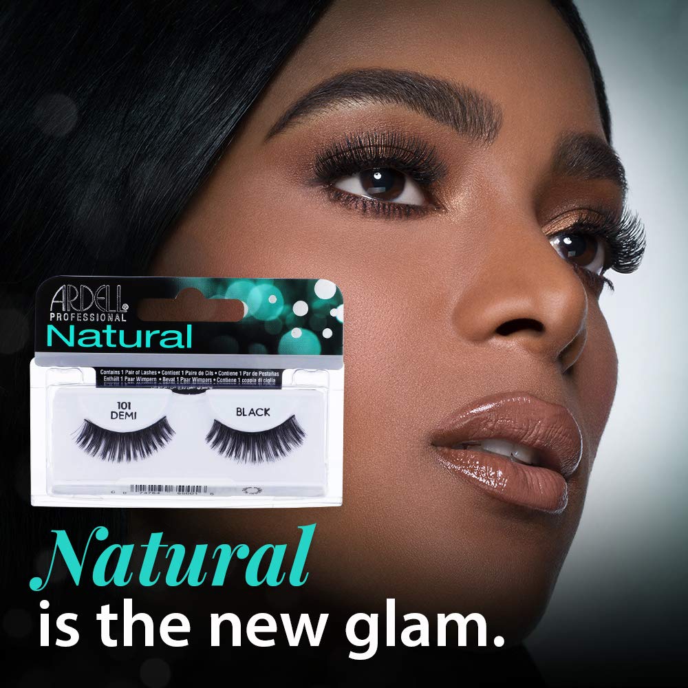 Ardell Natural Lashes False Eyelashes 120 - Black, Natural Look Strip Lashes, Reusable - 4 Pack