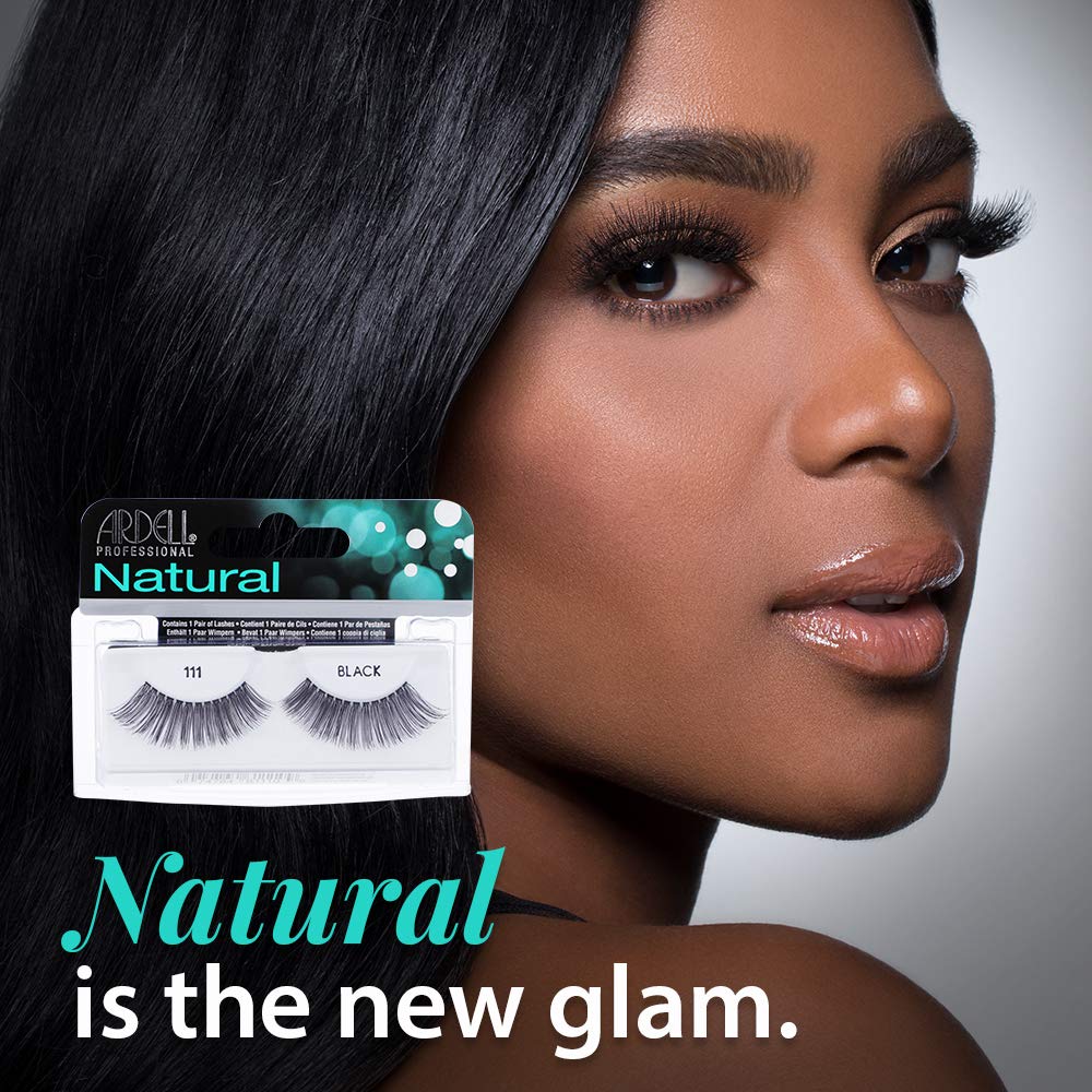 Ardell Natural Lashes False Eyelashes 120 - Black, Natural Look Strip Lashes, Reusable - 4 Pack