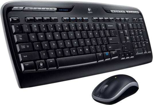 Logitech MK320 Wireless Keyboard and Mouse Combo (Black)