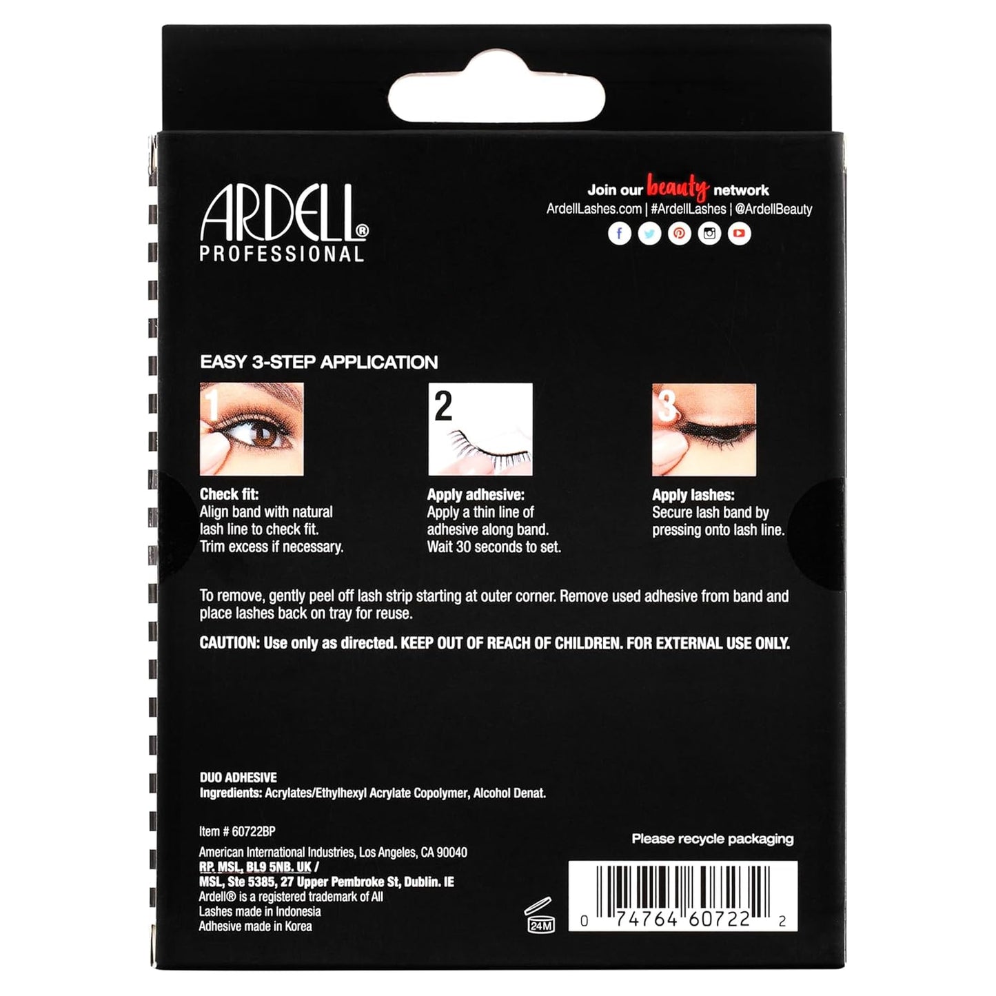 Ardell Demi Wispies - Black, The Original Feathered Lash with Invisiband, 6 pairs, 1-pack