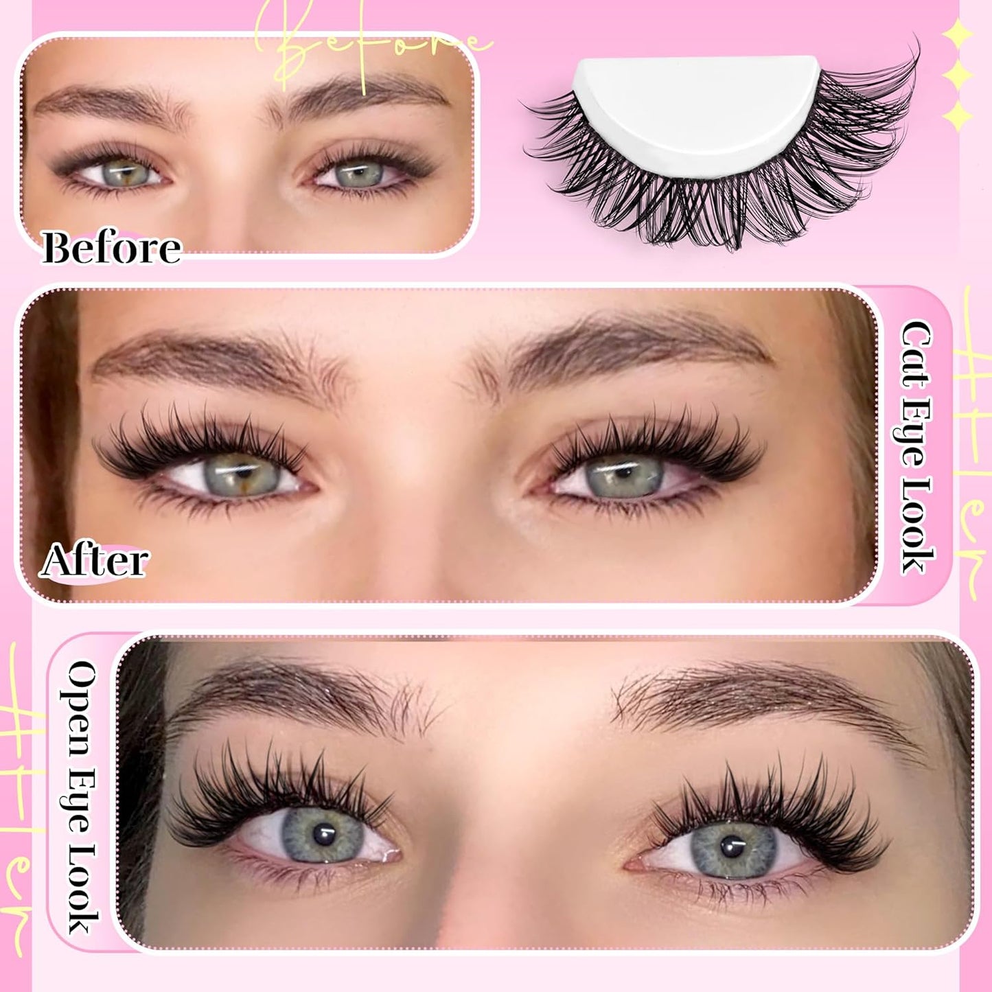 Natural Lash Clusters Wispy Eyelash Clusters 110 pcs Cluster Eyelash Extensions C Curl Individual Lashes 10-16 mm Mix Length Natural Look Lashes Clusters with Thin Lash Band