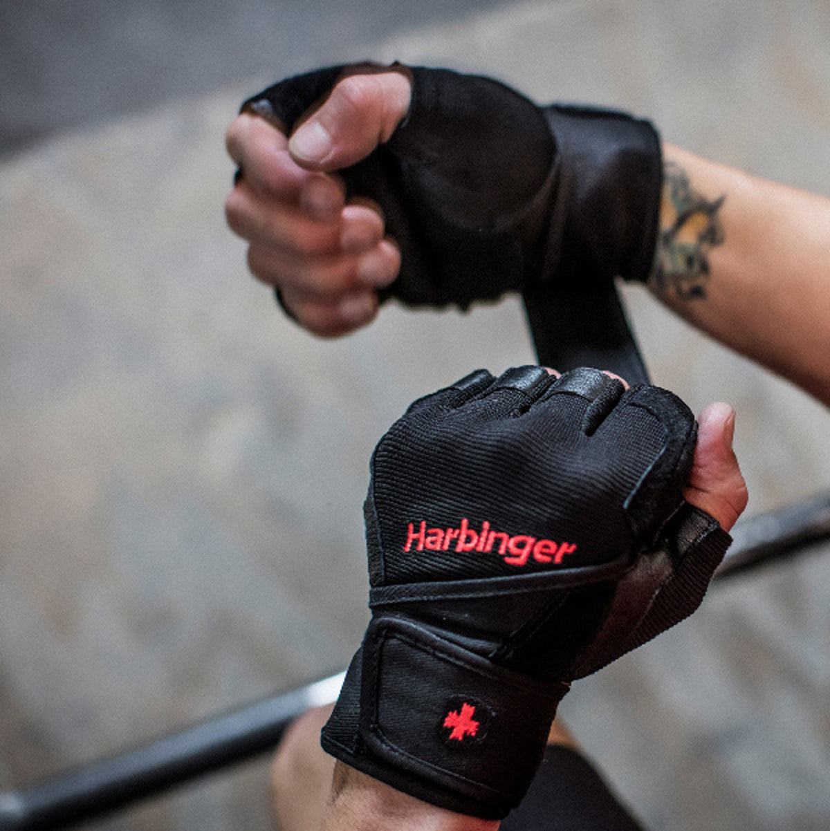 Harbinger Pro Wrist Wrap Glove Black Large