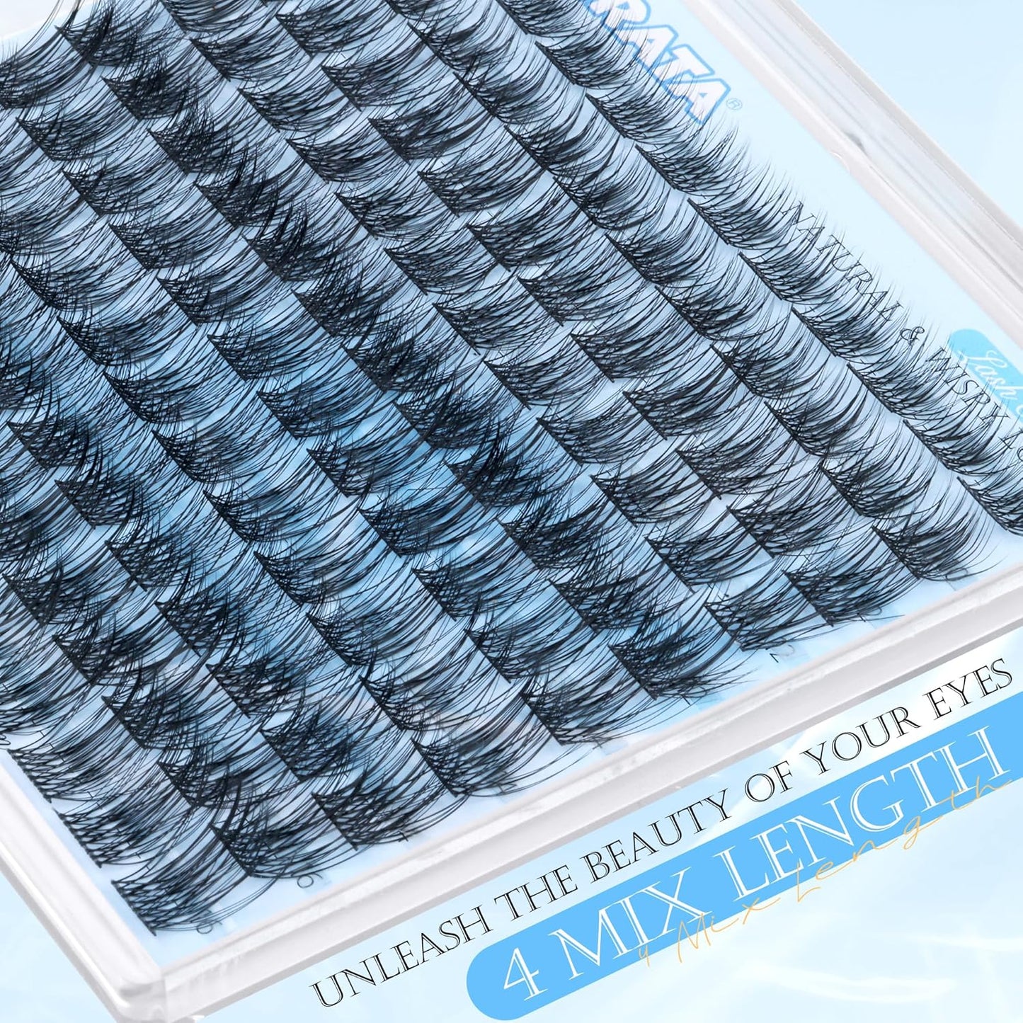 Natural Lash Clusters Wispy Eyelash Clusters 110 pcs Cluster Eyelash Extensions C Curl Individual Lashes 10-16 mm Mix Length Natural Look Lashes Clusters with Thin Lash Band
