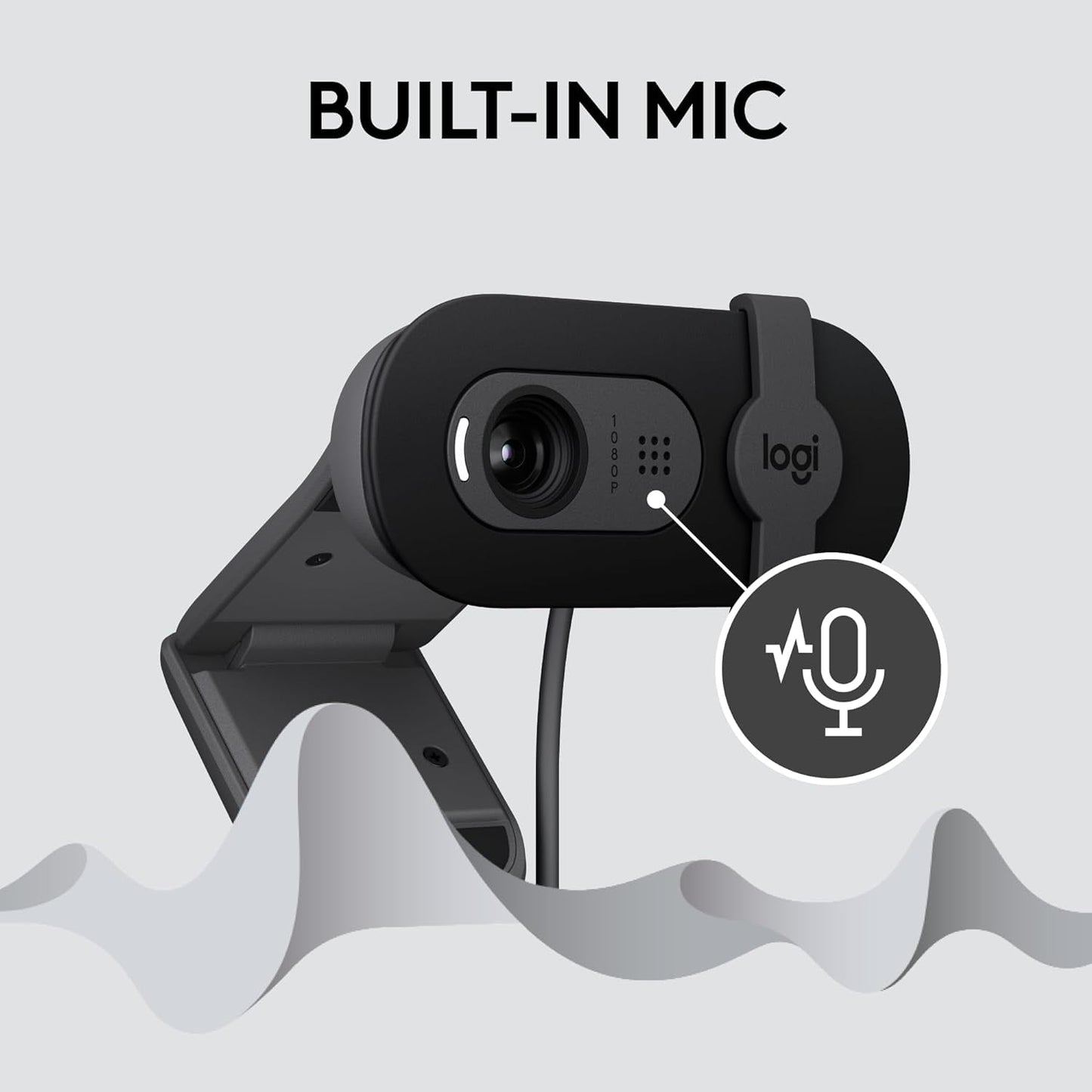 Logitech Brio 101 Full HD 1080p Webcam Made for Meetings and Works for Streaming