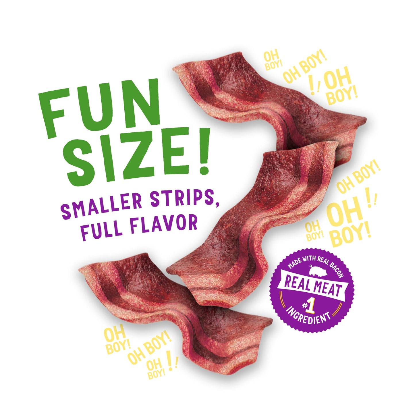 Purina Beggin' Strips Small Dog Treats Fun Size Original with Bacon Flavor Tender Chews, 6 oz Pouch