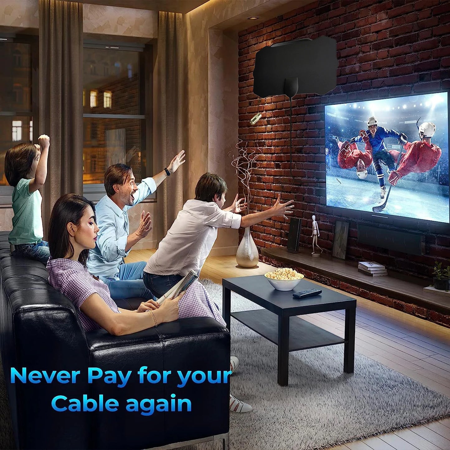 2024 Newest TV Antenna Indoor Digital, Long 5000Miles Range Smart TV Antenna, HD Antenna Amplified Support 8k 4K 1080p