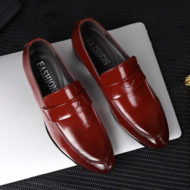 Men's Leather Loafers Dress Shoes