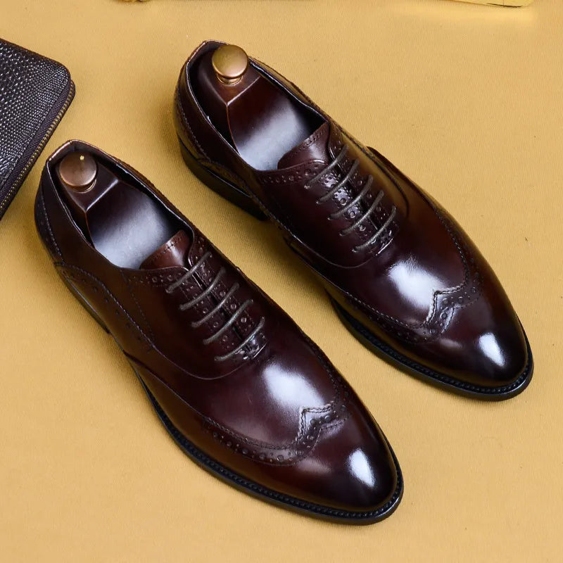 Men's Genuine Leather Handmade Dress Shoes