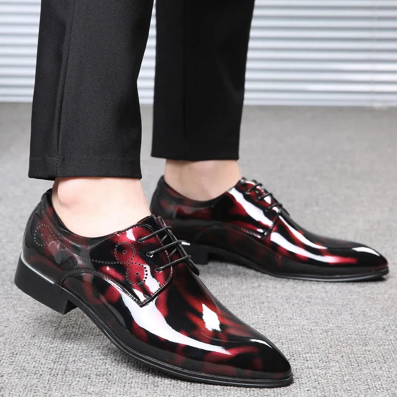 Men's Patent Leather Oxford Shoes For Men