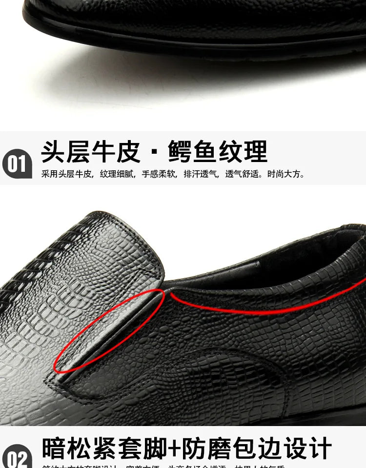 Handmade Mens Wedding Oxford Shoes Black Khaki Genuine Leather Brogue Men's Dress Shoes Slip On Business Formal Shoes For Men