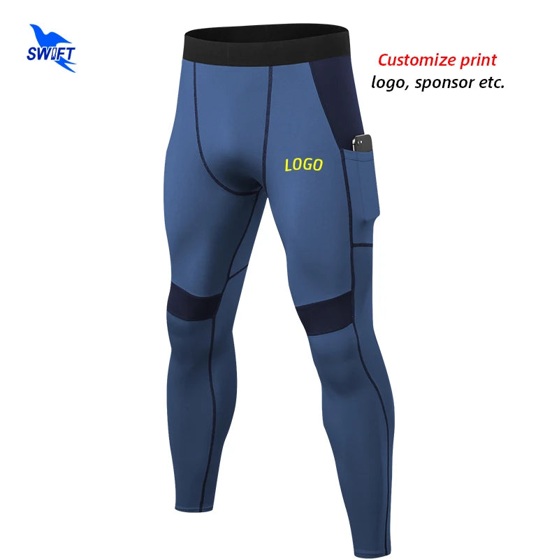 Men's Quick Dry Compression Pockets Workout Training Leggings