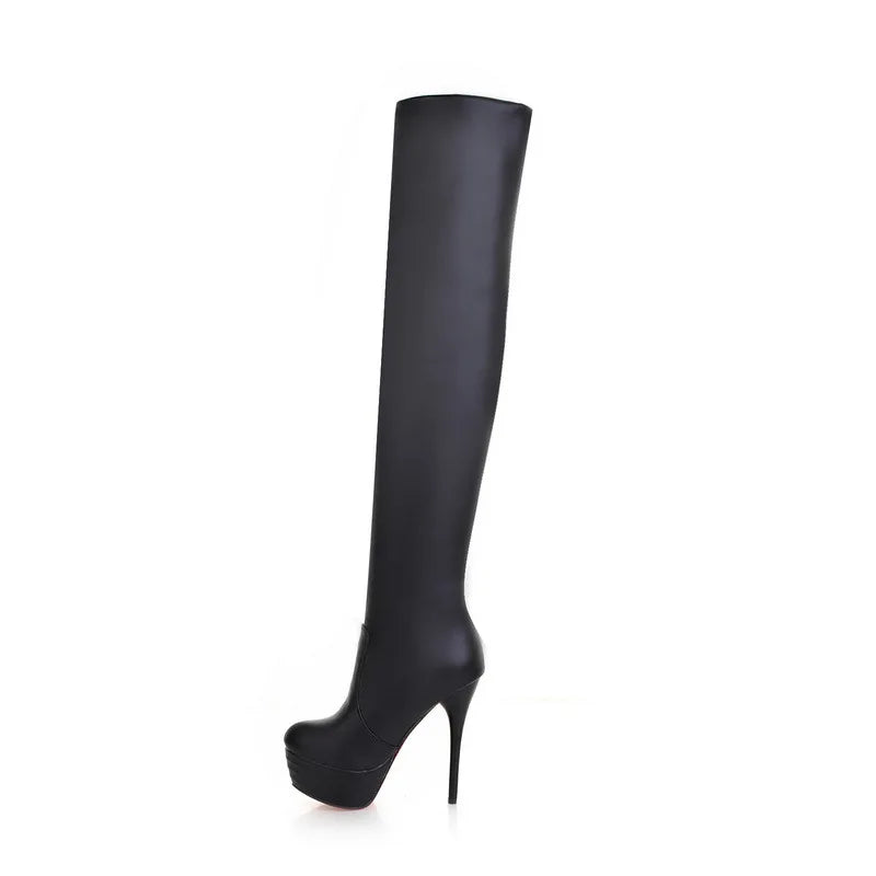 Women Boots 2023 New PU Sexy Over The Knee Long Boots Sexy Thin High Heel Boots Platform Women Shoes Zapatos Mujer Botas ladies