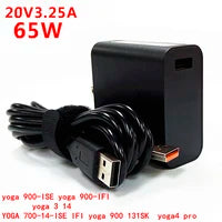 Original 65W 20V 3.25A TypeC AC Adapter Laptop Charger for Lenovo ThinkPad X280 X380 X390 X395 L580 ADLX65YLC3A ADLX65YCC3D