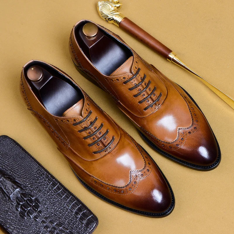 Men's Genuine Leather Handmade Dress Shoes