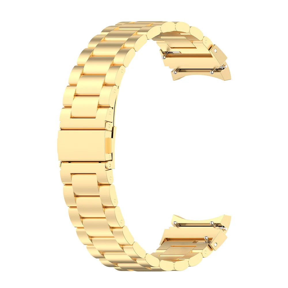 Gold Metal Luxury Bands for Samsung Galaxy Watch 7/5/6 40mm 44mm/ Galaxy Watch 4 Classic 46mm 42mm Stainless Replacement Strap