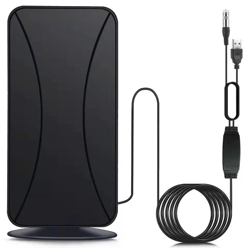 High-definition indoor amplified digital TV antenna 50-80 miles with VHF/UHF amplifier fast response indoor and outdoor antenna