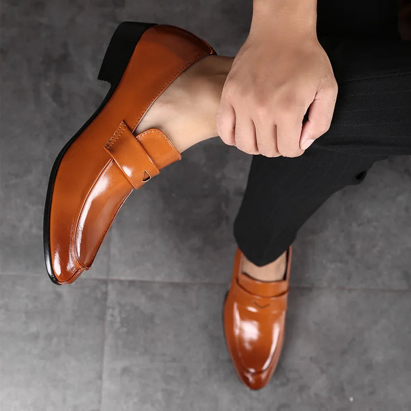 Men's Leather Loafers Dress Shoes