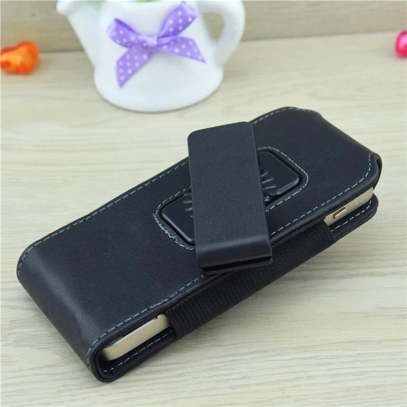 Leather Phone Case Belt Clip For iPhone 15 14 13 12 XS XR X 8 7 Plus Case 5-6.7" Leather Holster Case For iPhone 15 Pro Max Case