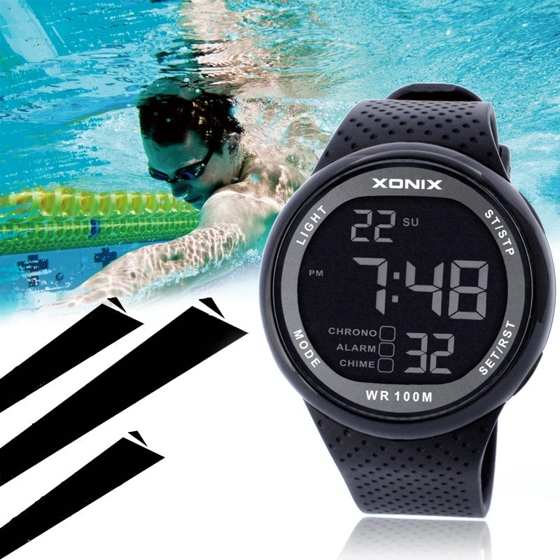 Men Sports Watches Waterproof 100m Outdoor Digital Watch