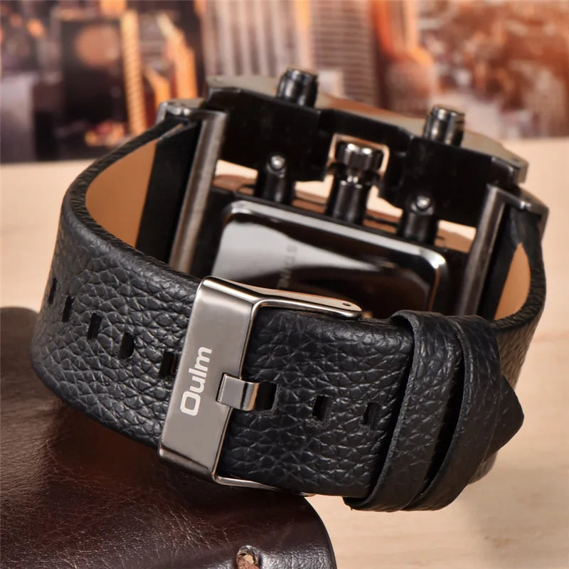 Men's Quartz Square Dial Super Big Men Watches