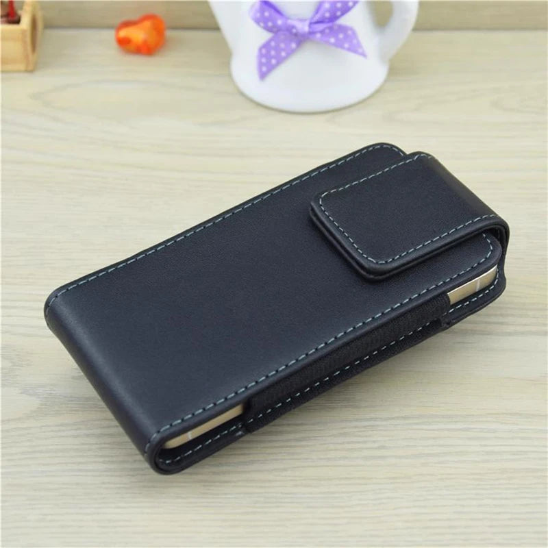 Leather Phone Case Belt Clip For iPhone 15 14 13 12 XS XR X 8 7 Plus Case 5-6.7" Leather Holster Case For iPhone 15 Pro Max Case