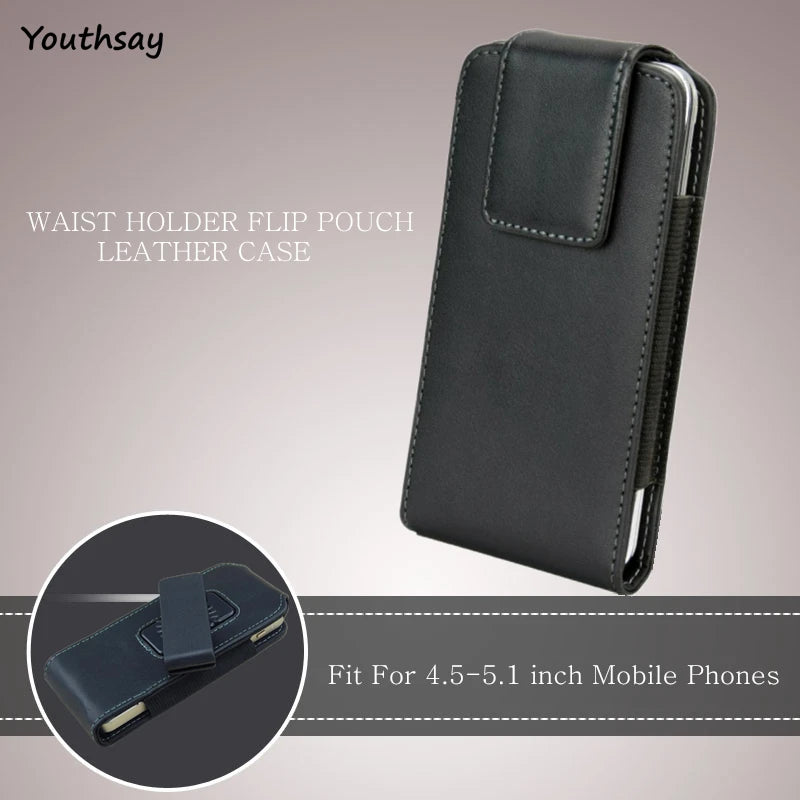 Leather Phone Case Belt Clip For iPhone 15 14 13 12 XS XR X 8 7 Plus Case 5-6.7" Leather Holster Case For iPhone 15 Pro Max Case
