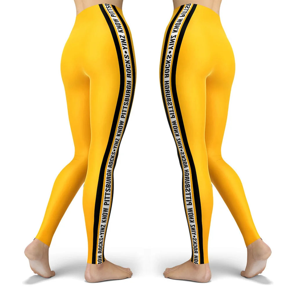Black Design Skinny Striped Printed Sport Women Leggings Tight Push Up Pants Femme Fitness Hiking High Waist Gym Leggins Clothes