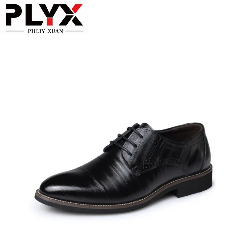 Men Oxford Letaher Dress Shoes