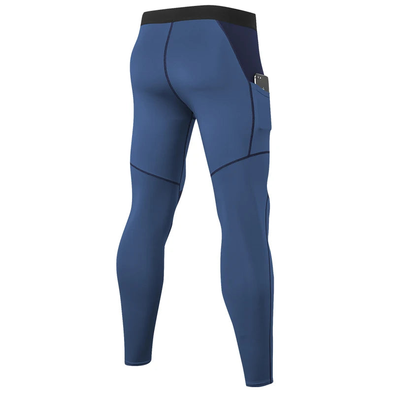 Men's Quick Dry Compression Pockets Workout Training Leggings