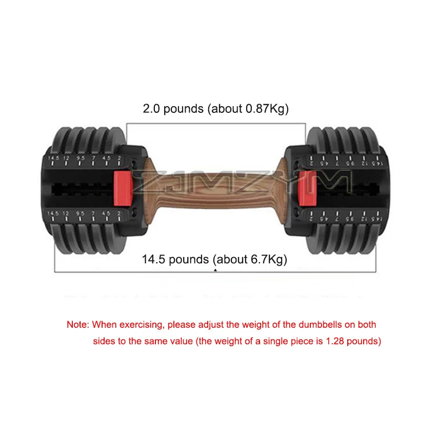 Home Fitness Automatic Adjustable Dumbbell Set Fitness Equipment Training Dumbell Set 13.4KG