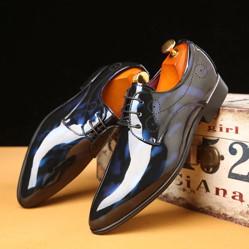 Men's Patent Leather Oxford Shoes For Men