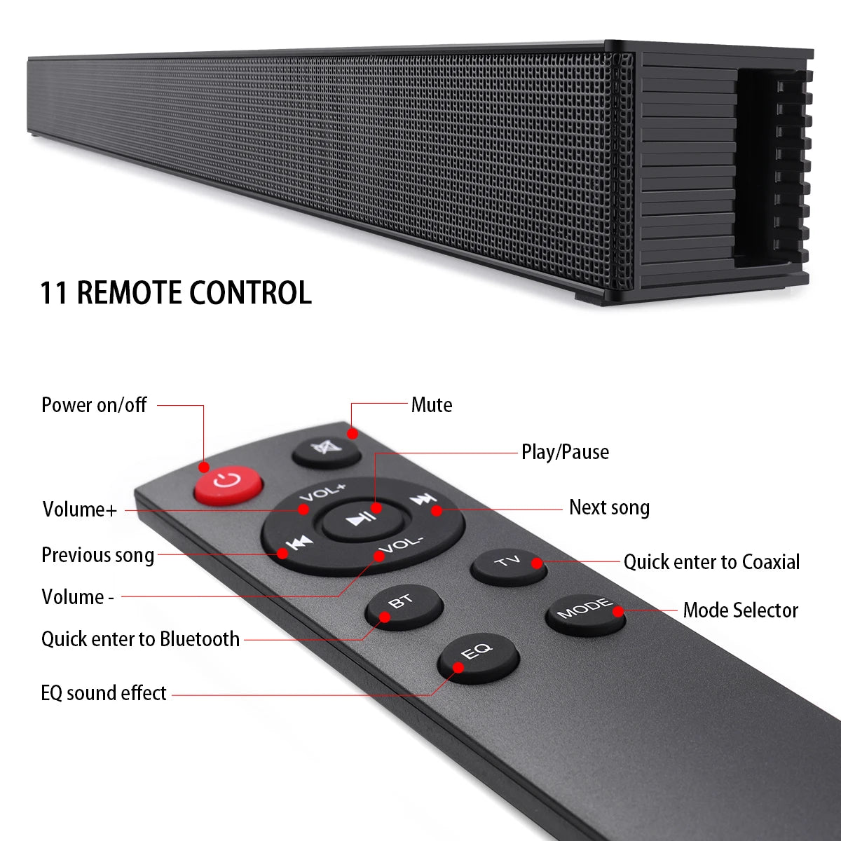 TV Soundbar HiFi Speaker Home Theater Sound Bar Bluetooth-compatible Speaker Support Optical HDMI-compatible For SAMSUNG SONY TV
